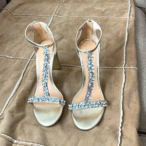 Jewel Badgley Mischka rhinestone heels